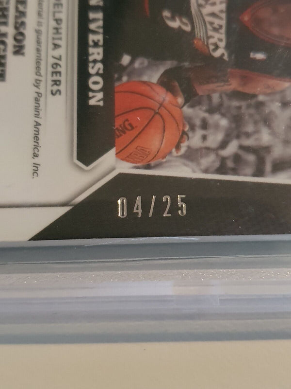 2018 National Gold VIP Allen Iverson #PATCH /25 Worn Jersey - BGS 9 (POP 1)