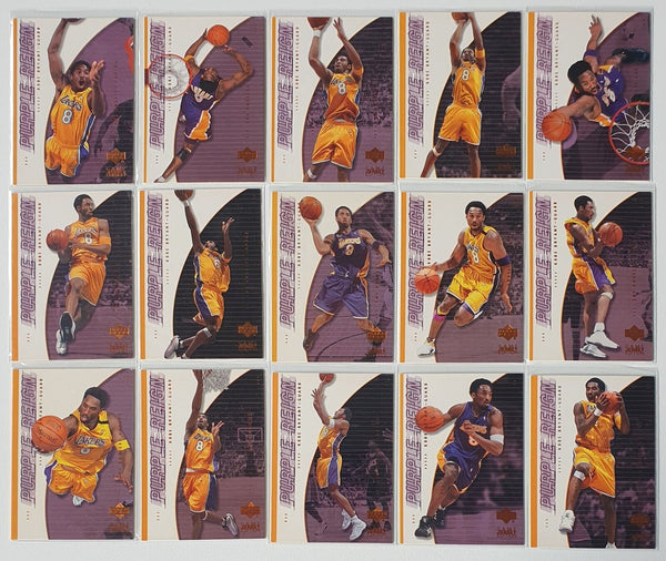2000 Upper Deck Kobe Bryant Purple Reign COMPLETE SET of 15 - Mint