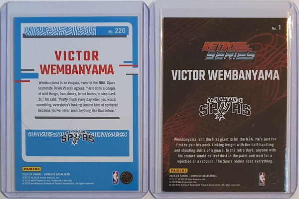 2023 Donruss Victor Wembanyama LOT of 2 Rookie Cards #220 #1 - Ready to Grade