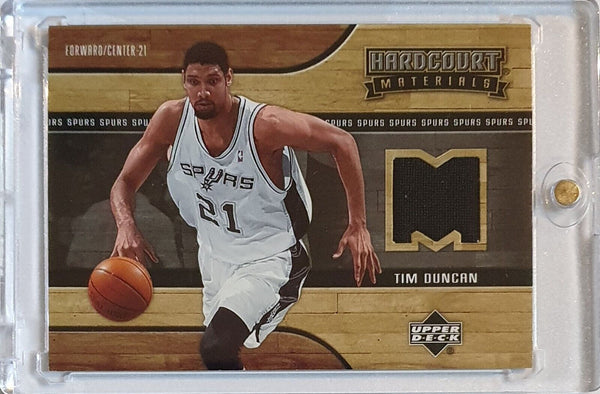 2006 Upper Deck Hardcourt Tim Duncan #PATCH Game Worn Jersey - Ready to Grade