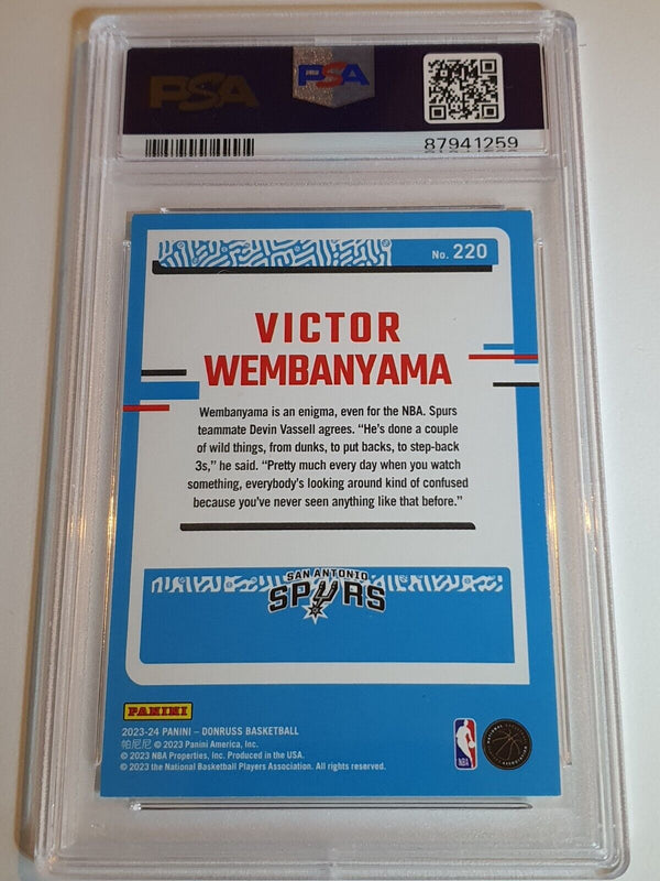 2023 Donruss Victor Wembanyama Rookie #220 Rated Rookie RC - PSA 9 (Low POP)