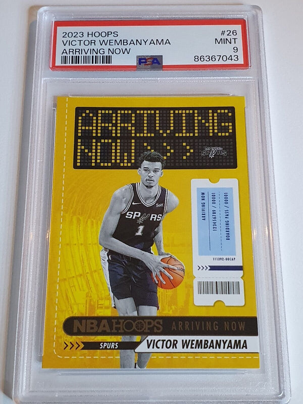 2023 Panini NBA Hoops Victor Wembanyama #26 Arriving Now RC - PSA 9 (LOW POP)