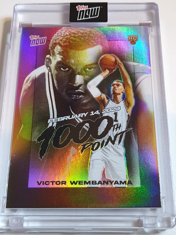 2023 Topps Now Victor Wembanyama Rookie HOLO 1000th Point RC - Factory Sealed