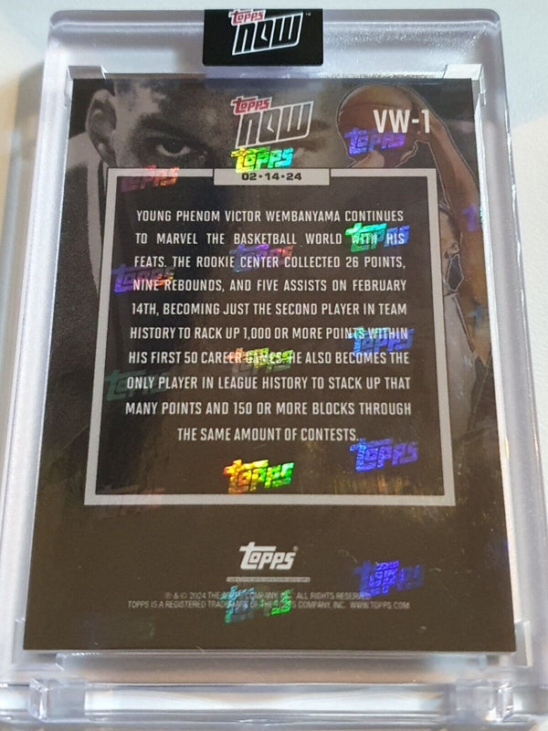 2023 Topps Now Victor Wembanyama Rookie HOLO 1000th Point RC - Factory Sealed