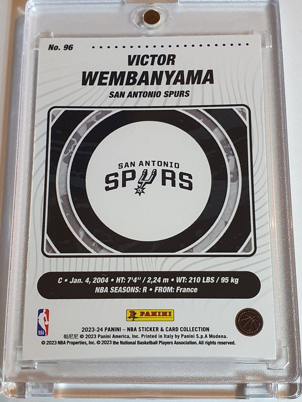 2023 Panini Sticker Cards Victor Wembanyama Rookie #96 SILVER RC Ready to Grade
