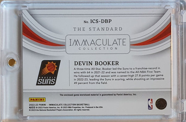 2022 Immaculate Collection Devin Booker #PATCH /99 Game Worn Jumbo Jersey - Rare
