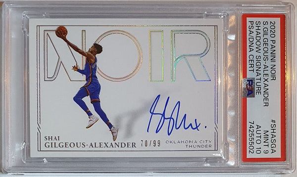 2020 Noir Shai Gilgeous-Alexander AUTO /99 Shadow Signature - PSA 9 (POP 2)