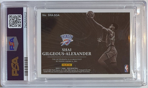 2020 Noir Shai Gilgeous-Alexander AUTO /99 Shadow Signature - PSA 9 (POP 2)