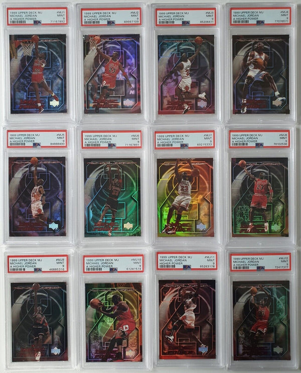 1999 Upper Deck Michael Jordan A Higher Power COMPLETE SET of 12 - PSA 9 (ALL)