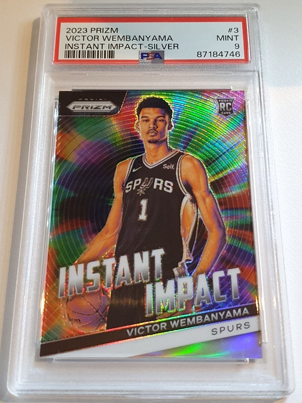 2023 Prizm Victor Wembanyama Rookie SILVER Instant Impact RC - PSA 9 (Low POP)