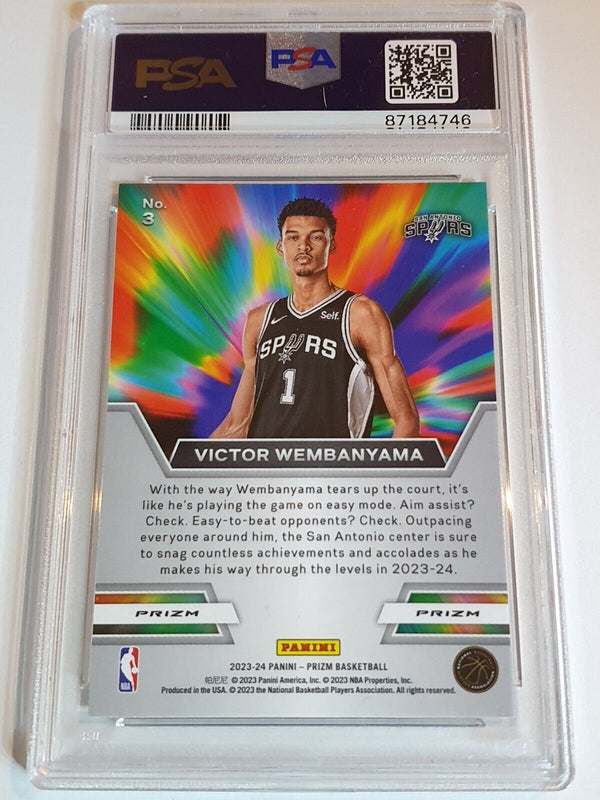 2023 Prizm Victor Wembanyama Rookie SILVER Instant Impact RC - PSA 9 (Low POP)