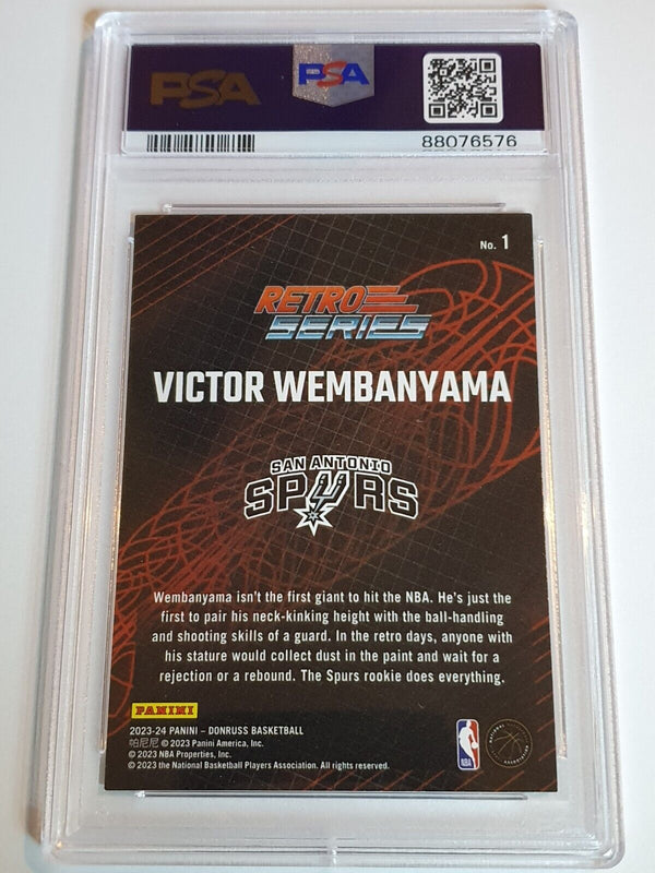 2023 Donruss Victor Wembanyama Rookie #1 Retro Series RC - PSA 9 (Low POP)