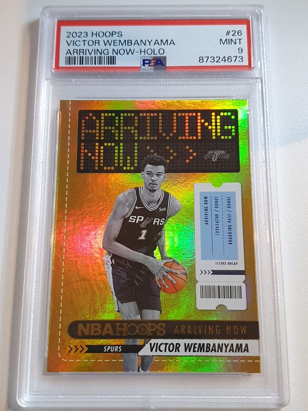 2023 NBA Hoops Victor Wembanyama Rookie #26 HOLO Arriving Now - PSA 9 (POP 19)