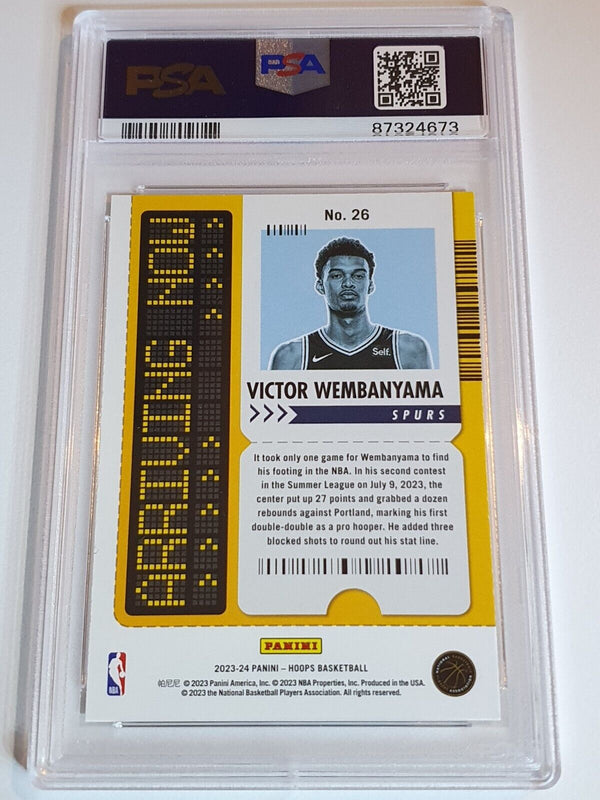 2023 NBA Hoops Victor Wembanyama Rookie #26 HOLO Arriving Now - PSA 9 (POP 19)