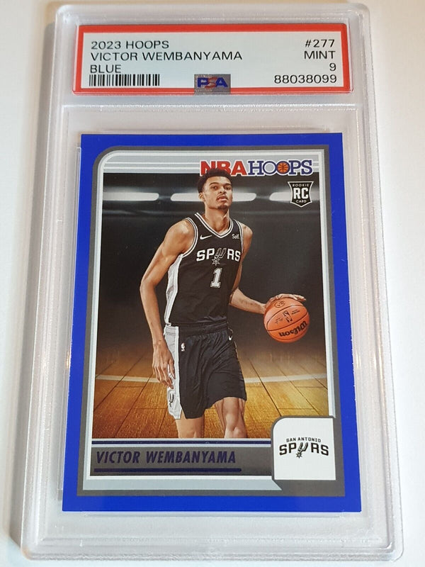 2023 Panini NBA Hoops Victor Wembanyama Rookie #277 BLUE RC - PSA 9 (LOW POP)