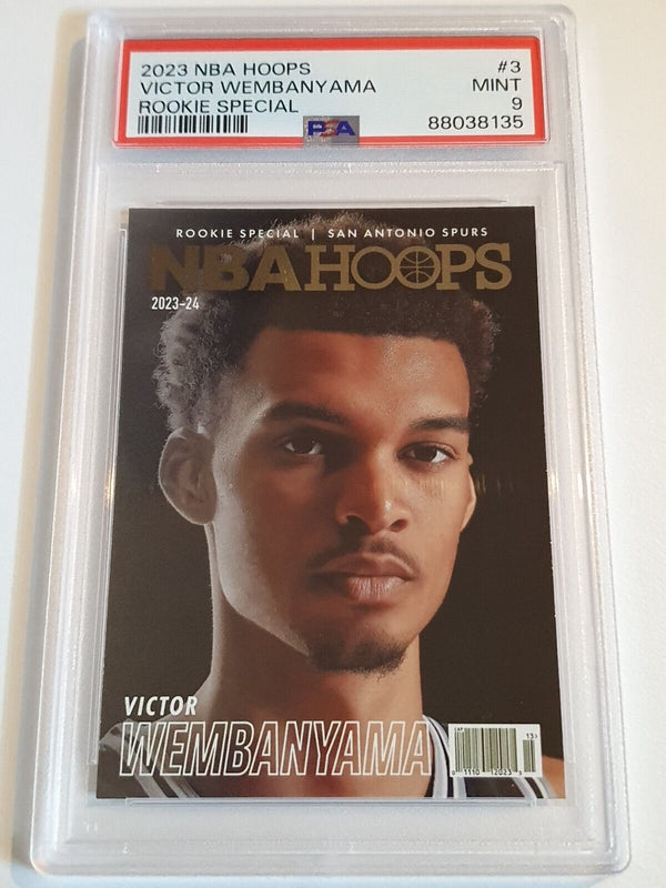 2023 Panini NBA Hoops Victor Wembanyama #3 Rookie Special RC - PSA 9 (LOW POP)