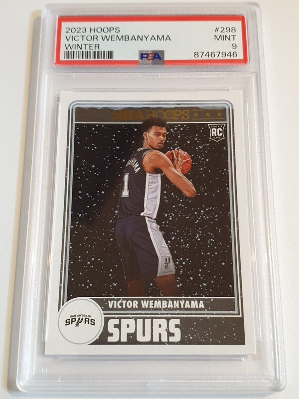 2023 Panini NBA Hoops Victor Wembanyama Rookie #298 WINTER RC - PSA 9 (LOW POP)