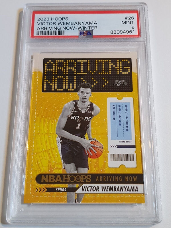 2023 NBA Hoops Victor Wembanyama #26 WINTER Arriving Now RC - PSA 9 (LOW POP)