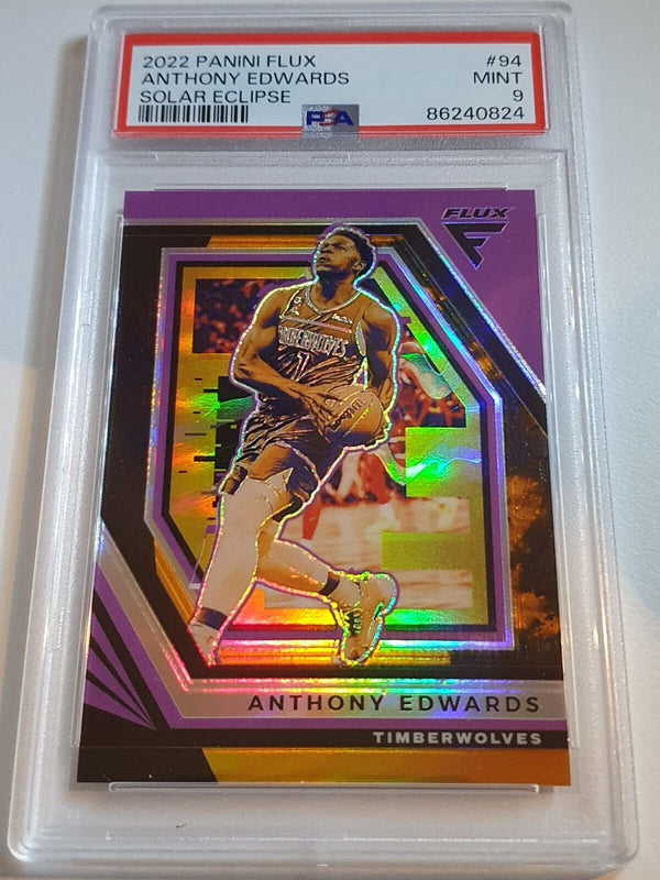 2022 Panini Flux Anthony Edwards #94 SOLAR ECLIPSE Holo - PSA 9 (POP 1)