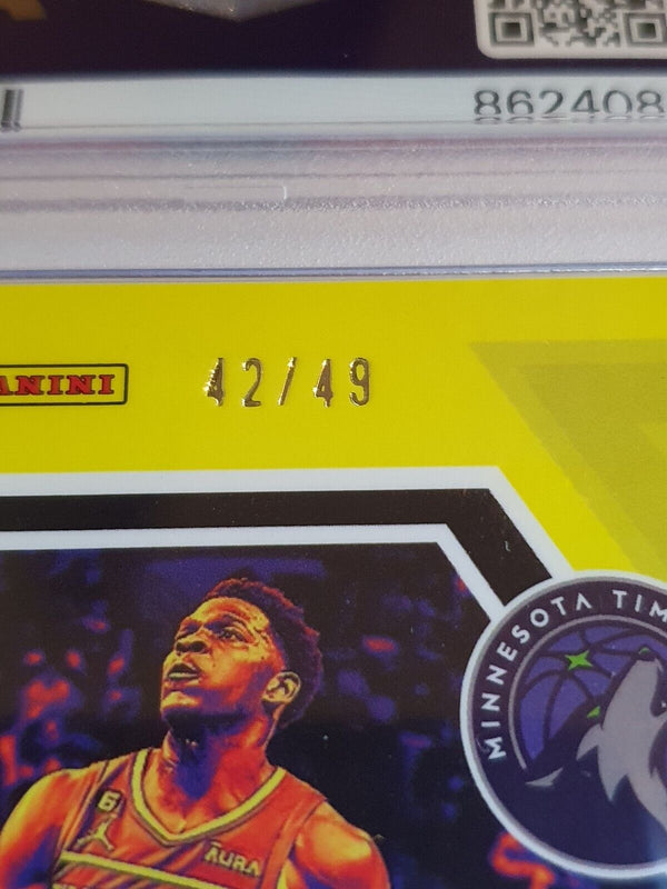 2022 Panini Flux Anthony Edwards #94 SOLAR ECLIPSE Holo - PSA 9 (POP 1)