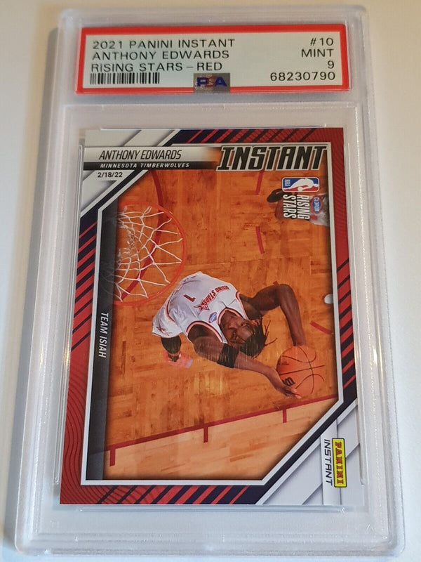 2021 Panini Instant Anthony Edwards RED /99 Rising Stars - PSA 9 (POP 2)