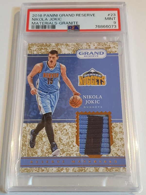 2016 Grand Reserve Nikola Jokic #PATCH GRANITE /25 Game Jersey - PSA 9 (POP 1)