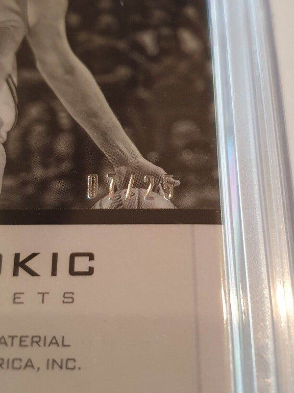 2016 Grand Reserve Nikola Jokic #PATCH GRANITE /25 Game Jersey - PSA 9 (POP 1)