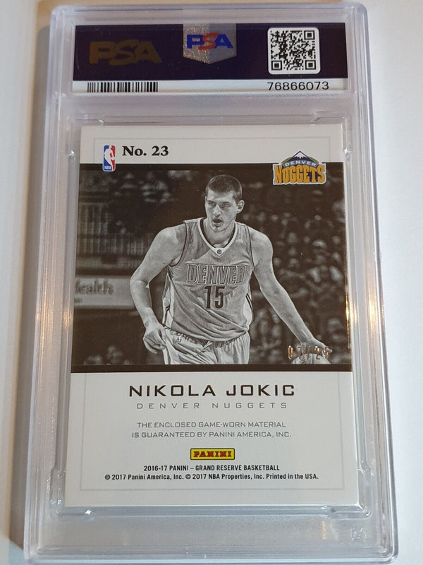 2016 Grand Reserve Nikola Jokic #PATCH GRANITE /25 Game Jersey - PSA 9 (POP 1)