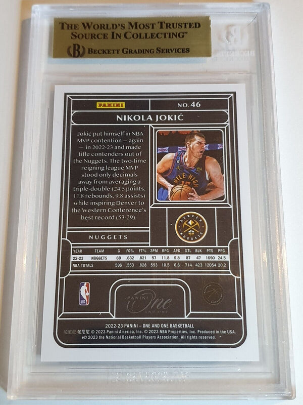 2022 Panini One and One Nikola Jokic BLUE /40 Holo - BGS 9.5 (POP 1)