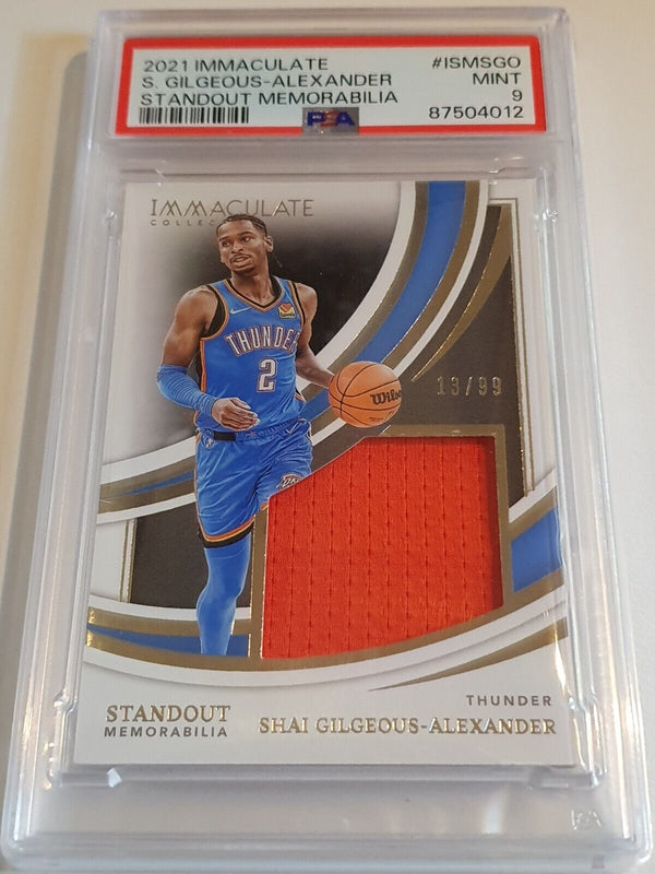 2021 Immaculate Shai Gilgeous-Alexander #PATCH /99 Jumbo Jersey - PSA 9 (POP 1)