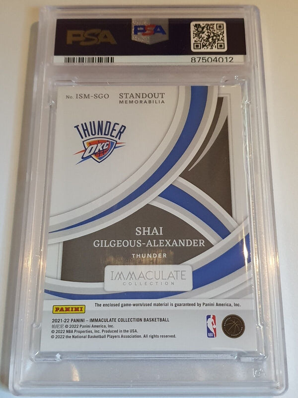 2021 Immaculate Shai Gilgeous-Alexander #PATCH /99 Jumbo Jersey - PSA 9 (POP 1)