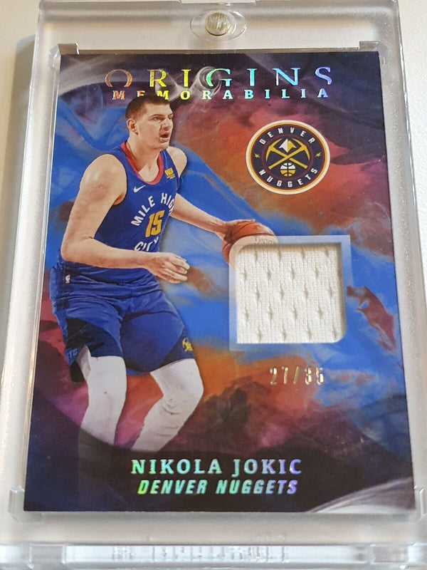 2019 Panini Origins Nikola Jokic #PATCH BLUE /35 Game Worn Jersey - Rare
