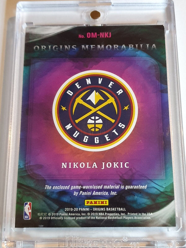 2019 Panini Origins Nikola Jokic #PATCH BLUE /35 Game Worn Jersey - Rare