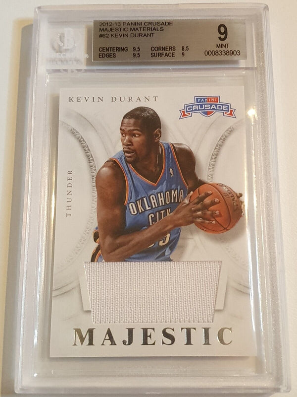 2012 Panini Crusade Kevin Durant #PATCH Game Worn Jersey - BGS 9 (POP 1)