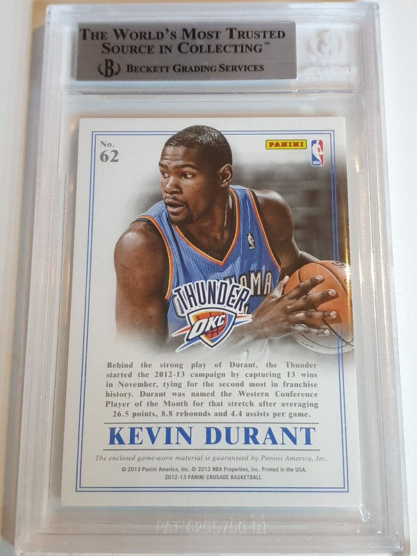 2012 Panini Crusade Kevin Durant #PATCH Game Worn Jersey - BGS 9 (POP 1)