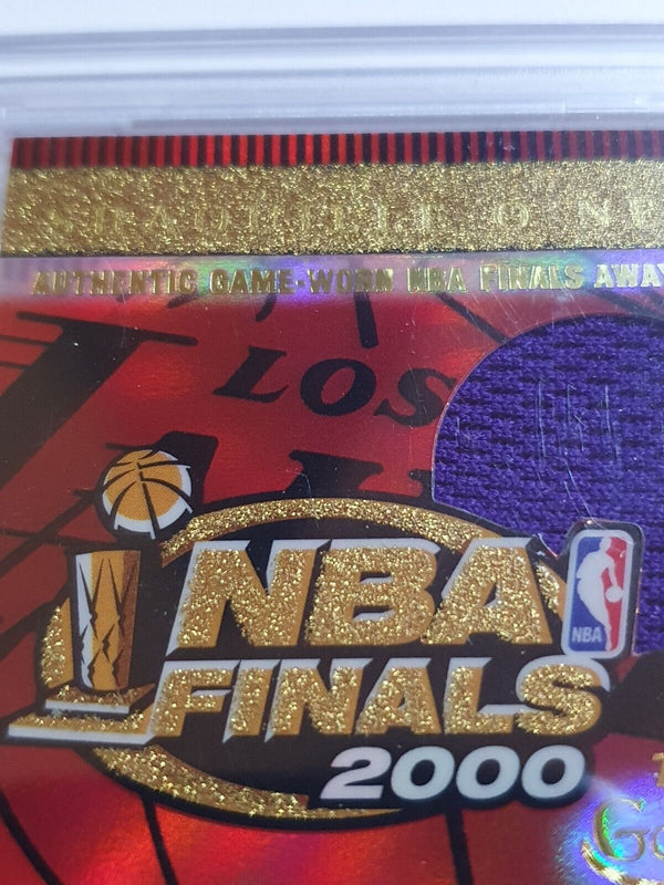 2000 Topps Gold Label Shaquille O'Neal FINALS WORN Jersey Patch - PSA 9