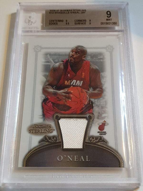 2006 Bowman Sterling Shaquille O'Neal #PATCH Game Worn Jersey - BGS 9 (POP 1)