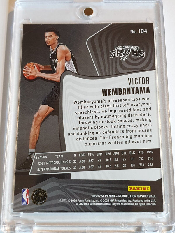 2023 Panini Revolution Victor Wembanyama Rookie #104 RC - Ready to Grade