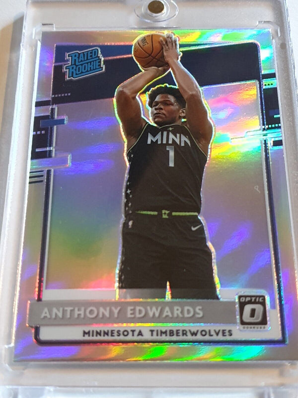 2020 Donruss Optic Anthony Edwards Rookie #151 SILVER HOLO - Ready for Grading