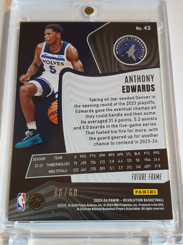 2023 Panini Revolution Anthony Edward #43 FUTURE FRAME /60 Holo - Ready to Grade