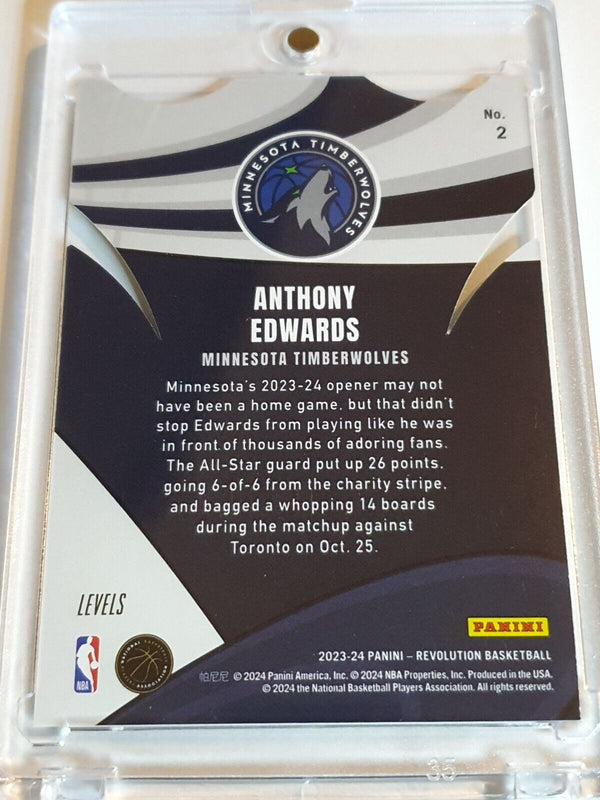 2023 Panini Revolution Anthony Edwards #2 LEVELS Holo Die Cut LIFTOFF - Rare