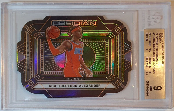 2020 Obsidian Shai Gilgeous-Alexander ELECTRIC ETCH ORANGE /35 - BGS 9 (POP 1)