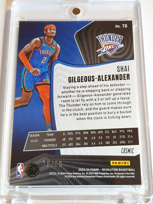 2023 Panini Revolution Shai Gilgeous-Alexander #76 COSMIC /99 Holo - Rare