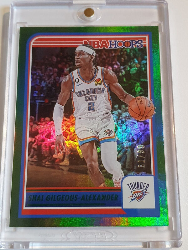 2023 Panini NBA Hoops Shai Gilgeous-Alexander #59 GREEN /99 Holo - Rare