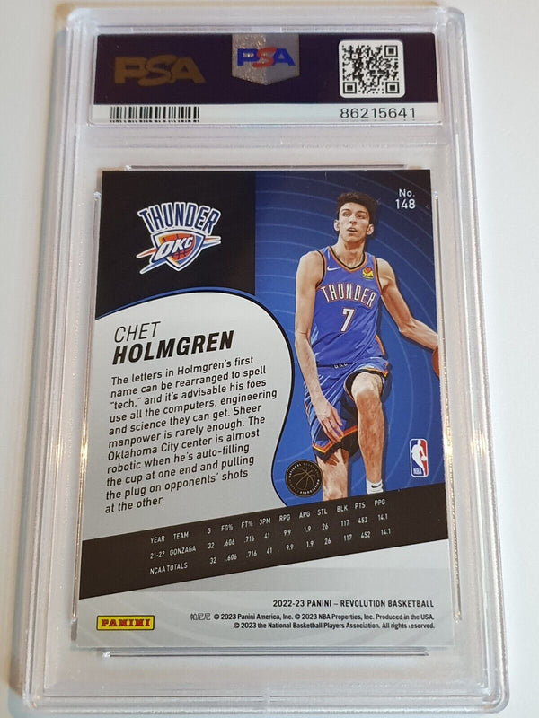 2022 Panini Revolution Chet Holmgren Rookie #148 RC - PSA 9 (LOW POP)