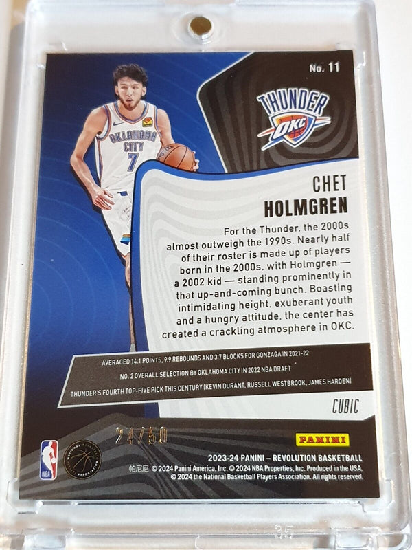 2023 Panini Revolution Chet Holmgren #11 CUBIC /50 HOLO - Ready to Grade