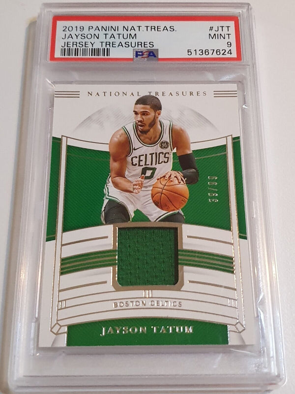 2019 National Treasures Jayson Tatum #PATCH /99 Game Worn Jersey - PSA 9 (POP 1)
