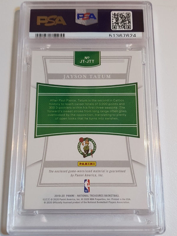 2019 National Treasures Jayson Tatum #PATCH /99 Game Worn Jersey - PSA 9 (POP 1)