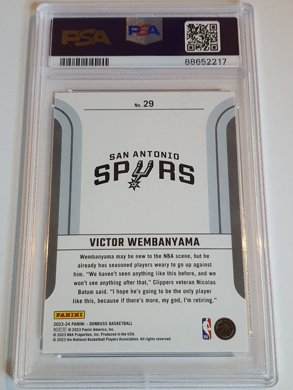 2023 Donruss Victor Wembanyama Rookie #29 Franchise Features RC PSA 9 (Low POP)