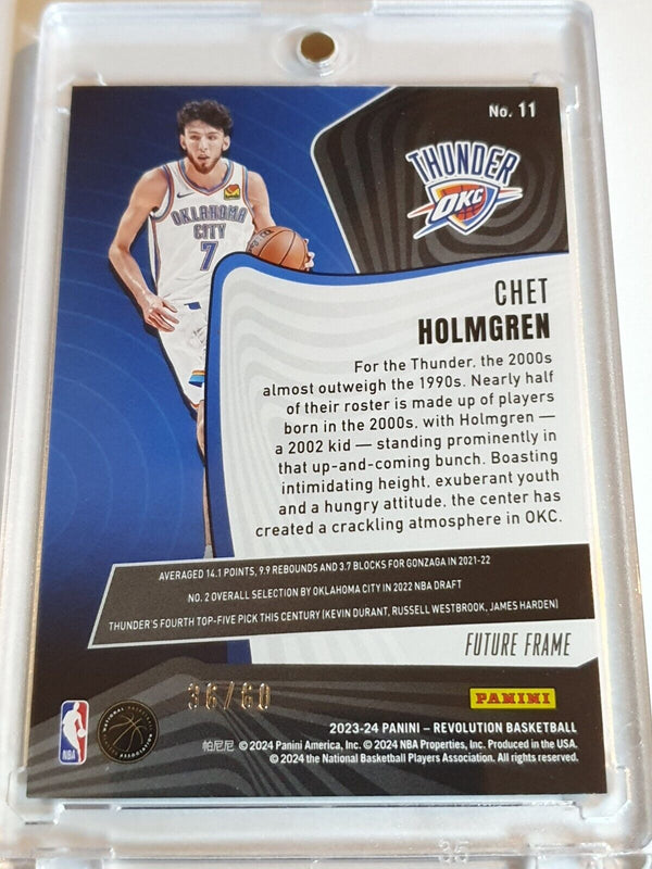 2023 Panini Revolution Chet Holmgren #11 FUTURE FRAME /60 HOLO - Ready to Grade